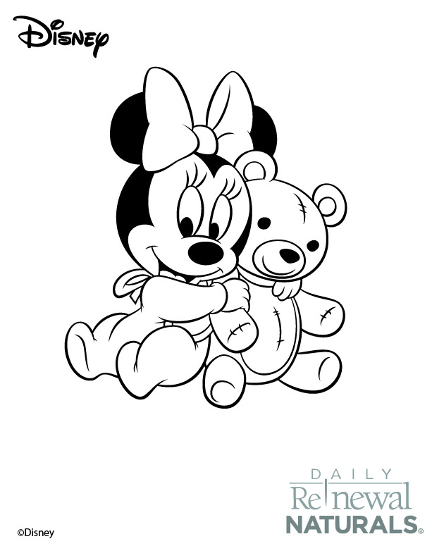 Baby Minnie Mouse Coloring Pages 613x792 Baby Minnie Mouse Coloring Pages
