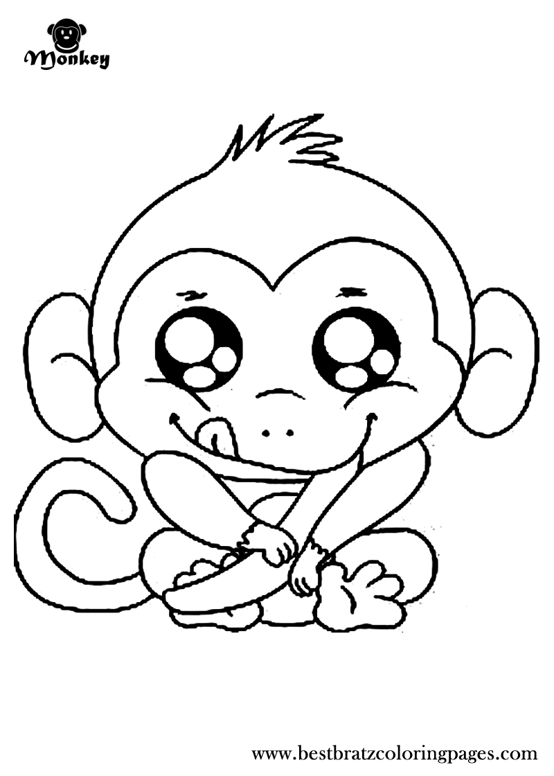 Cute Monkeys Coloring Pages 800x1120 Cute Monkeys Coloring Pages