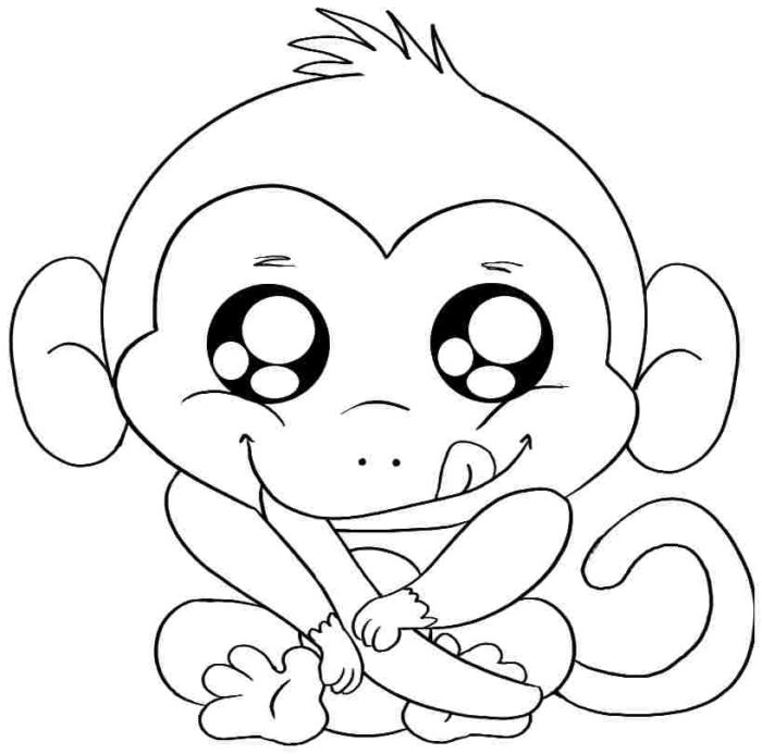 Baby Monkey Coloring Pages Ba Monkey Coloring Pages Cute Monkey 700x693 Baby Monkey Coloring Pages Ba Monkey Coloring Pages Cute Monkey