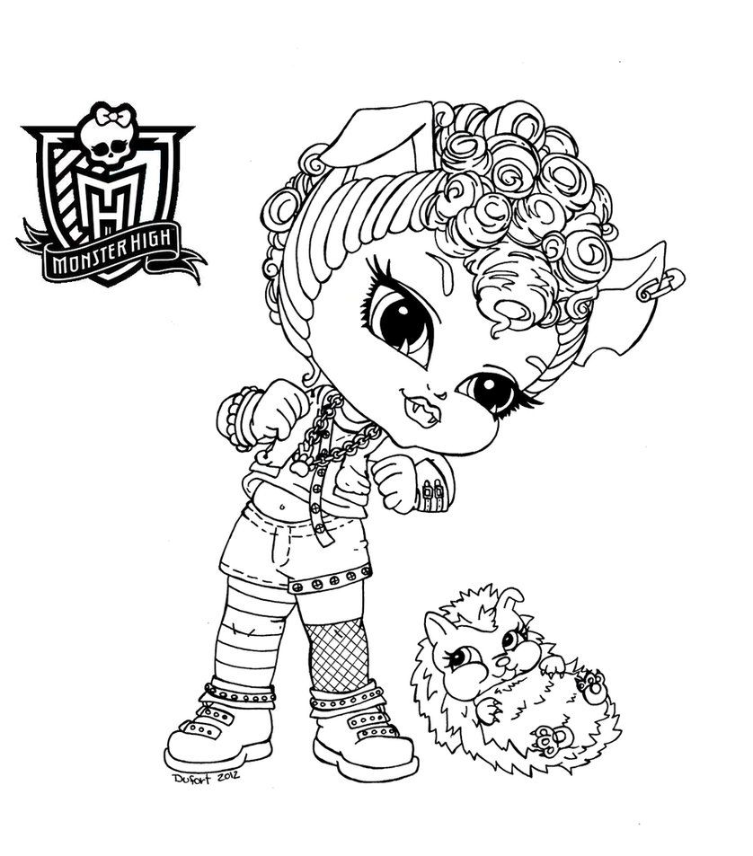838x953 Baby Monster High Coloring Pages Baby Howleen By Jadedragonne