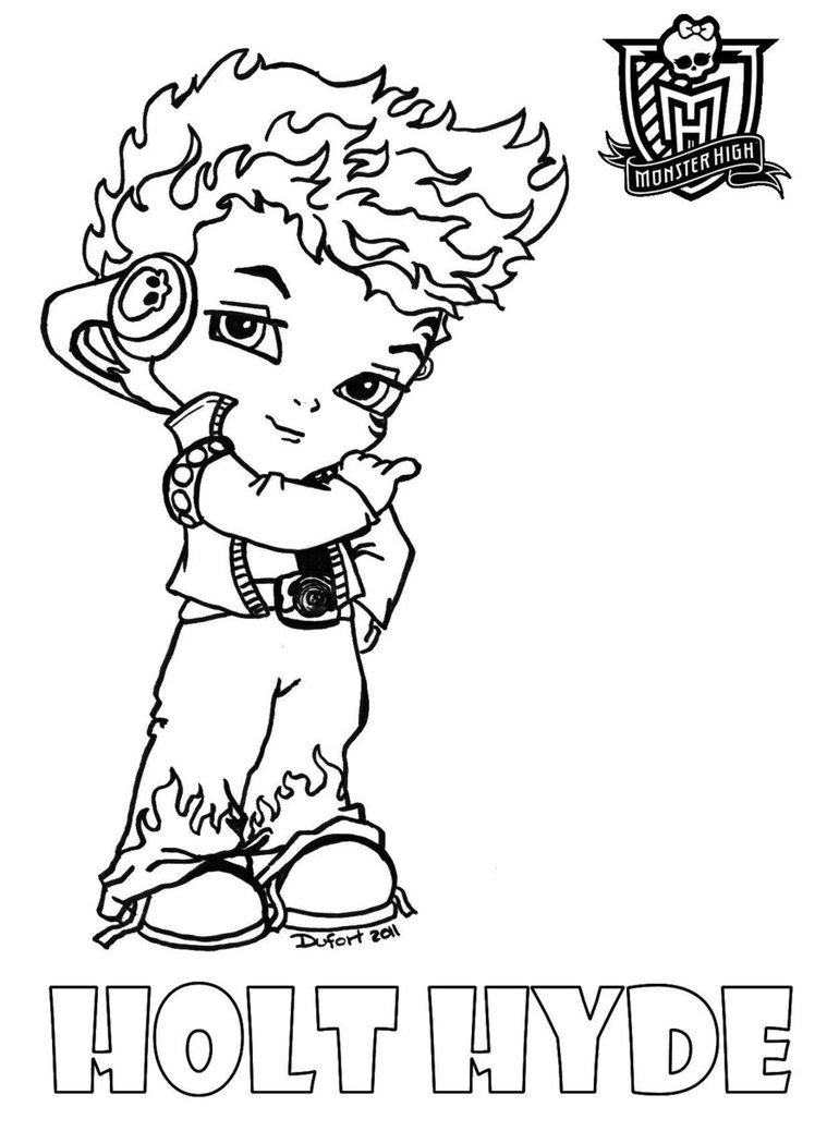 770x1038 Monster High Baby Coloring Pages 012
