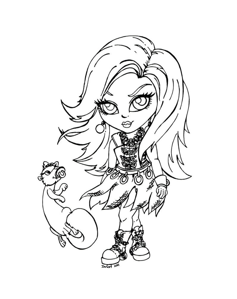 796x1003 Unique Cool Baby Monster High Coloring Pages To Print Spectra V