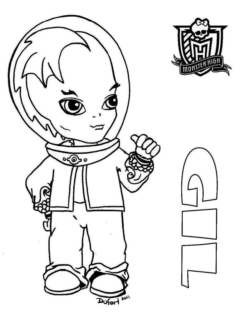 772x1034 Baby Monster High Coloring Pages Gil Webber Monster High Doll