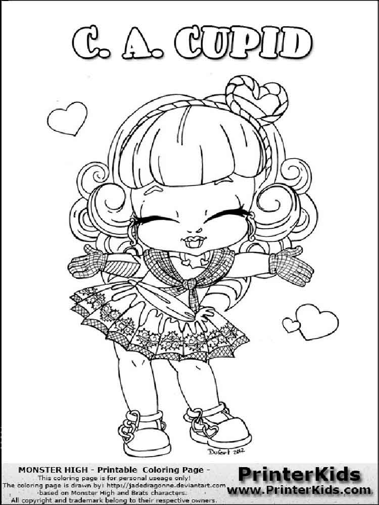 750x1000 Baby Monster High Coloring Pages. Free Printable Baby Monster High
