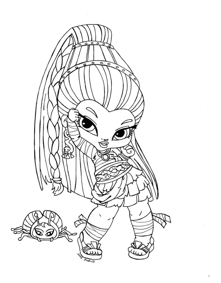 736x941 Chibi Monster High Coloring Pages Download And Print For Free