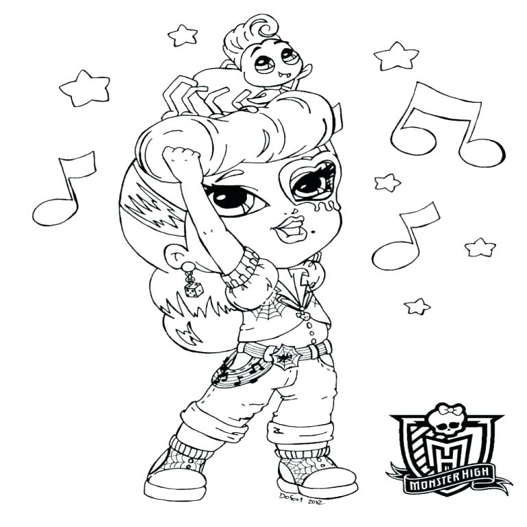 Baby Monster High Coloring Pages at GetColorings.com | Free printable ...