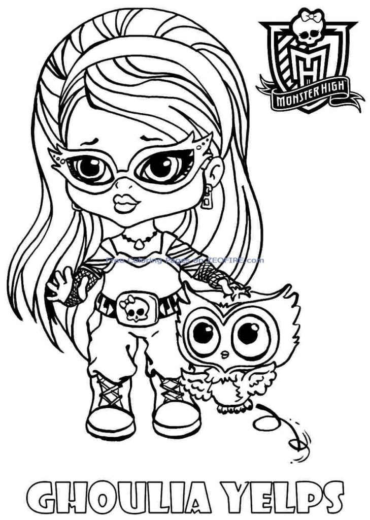 Baby Monster High Coloring Pages at GetColorings.com | Free printable ...