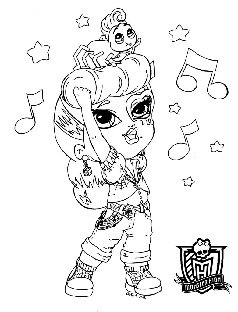 781x1023 Baby Monster High Coloring Pages Baby Operetta By Jadedragonne