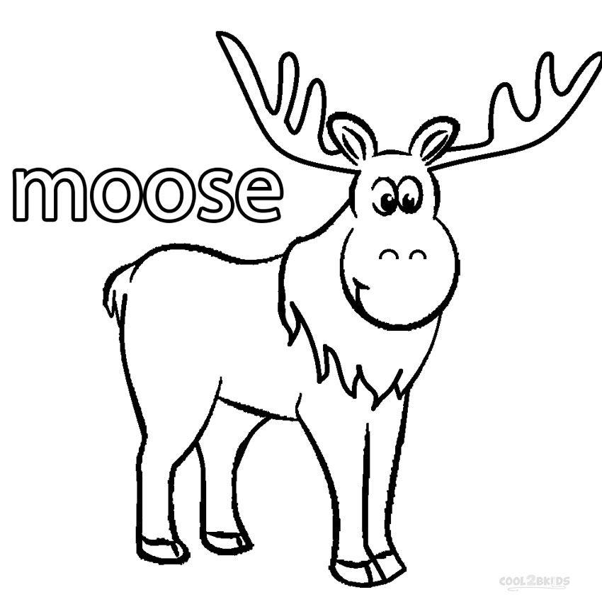 850x850 Cartoon Moose Coloring Pages For Free. Cartoon Moose Coloring