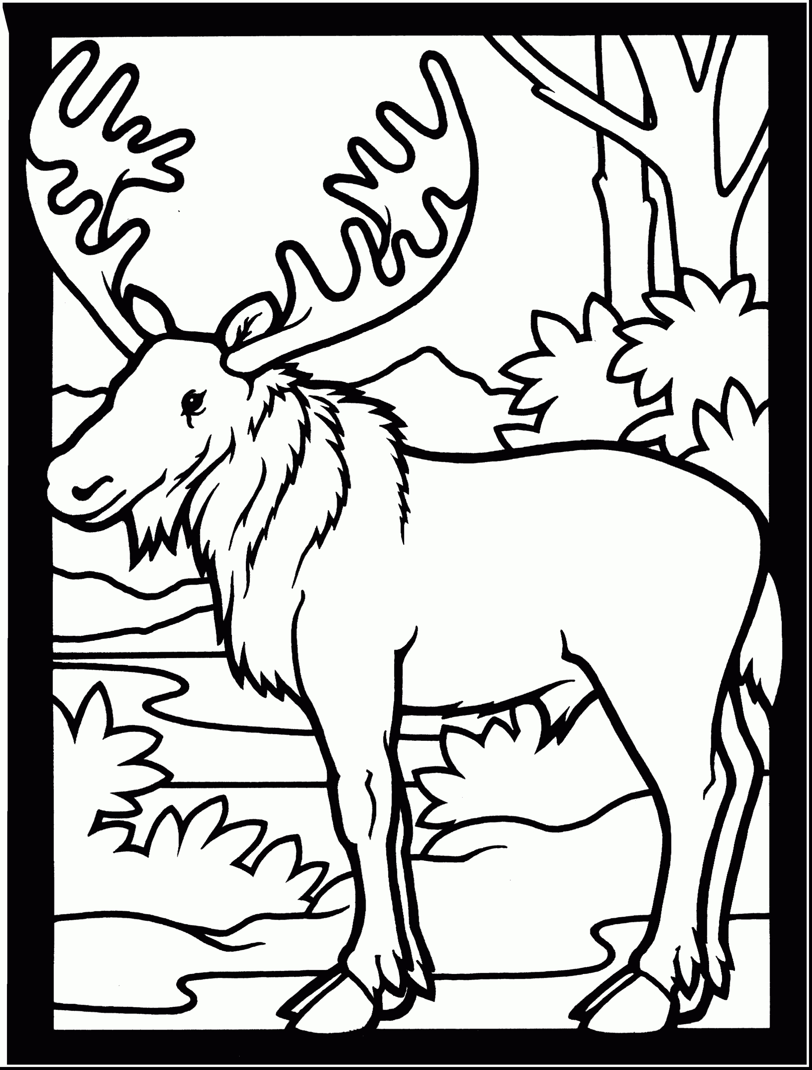 2681x3533 New Moose Coloring Page Collection Printable Coloring Sheet