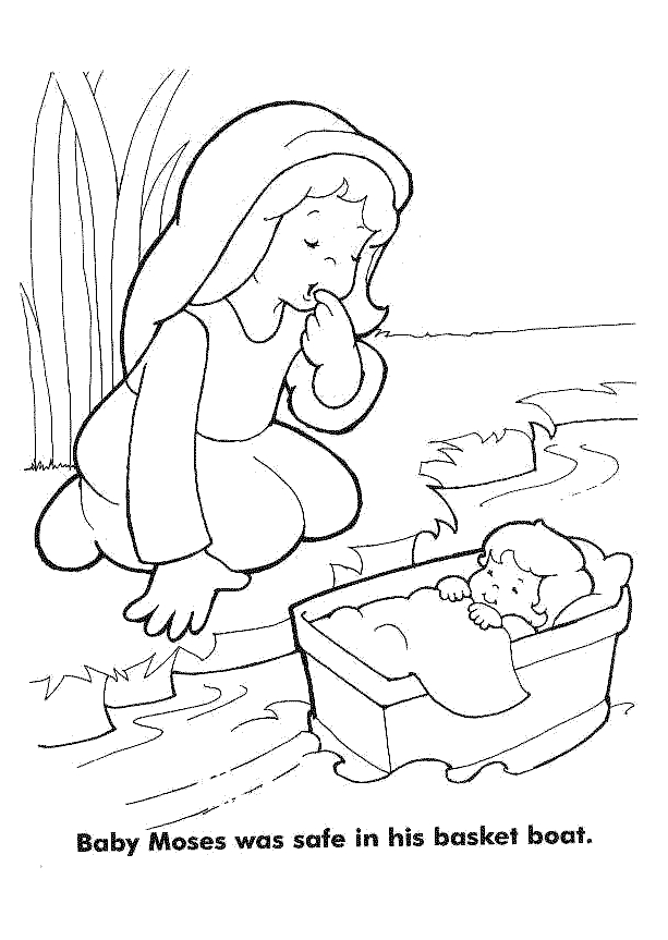 Baby Moses Coloring Page