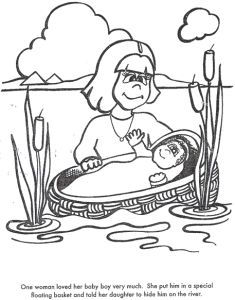 235x300 Baby Moses Printable Coloring Page Faith