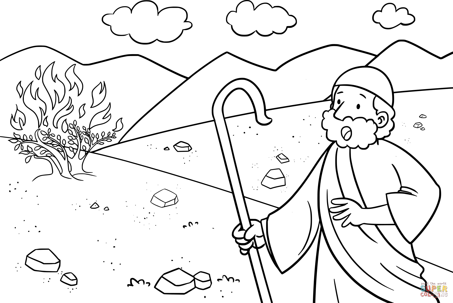 Baby Moses Coloring Page at GetColorings.com | Free printable colorings