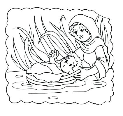Baby Moses Coloring Page at GetColorings.com | Free printable colorings ...