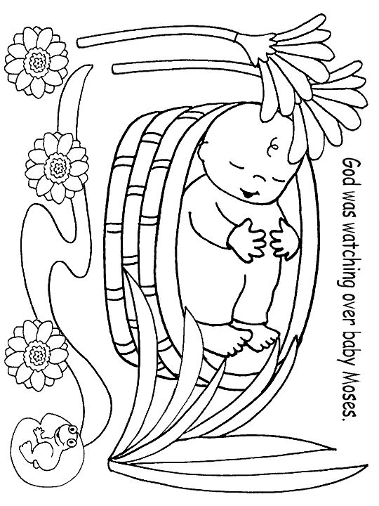 540x720 Baby Moses Coloring Page Good Ba Moses Coloring Page 19 For Line