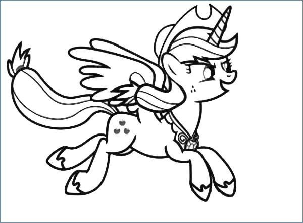 600x441 My Little Pony Coloring Pages Cute Baby Applejack