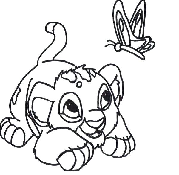 600x585 Simba And Nala Coloring Pages