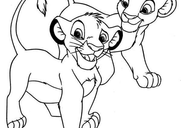 600x425 Baby Nala Coloring Pages Awesome Simba And Nala Coloring Page