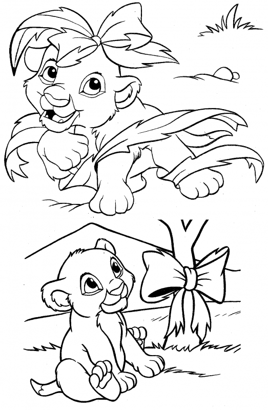 523x800 Baby Simba And Nala Coloring Pages