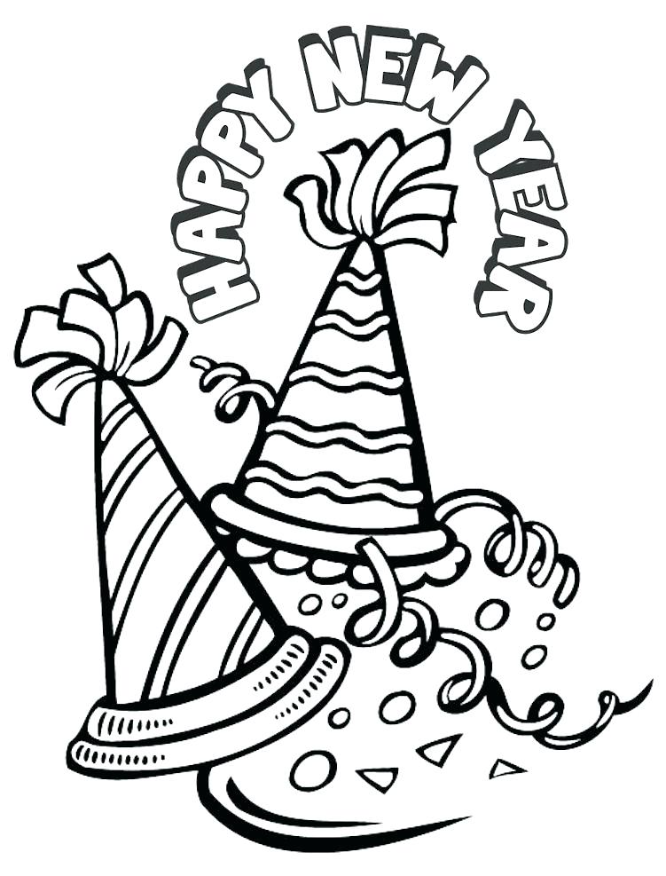 751x987 New Year S Day Coloring Pages Baby Page Throughout Years Eve
