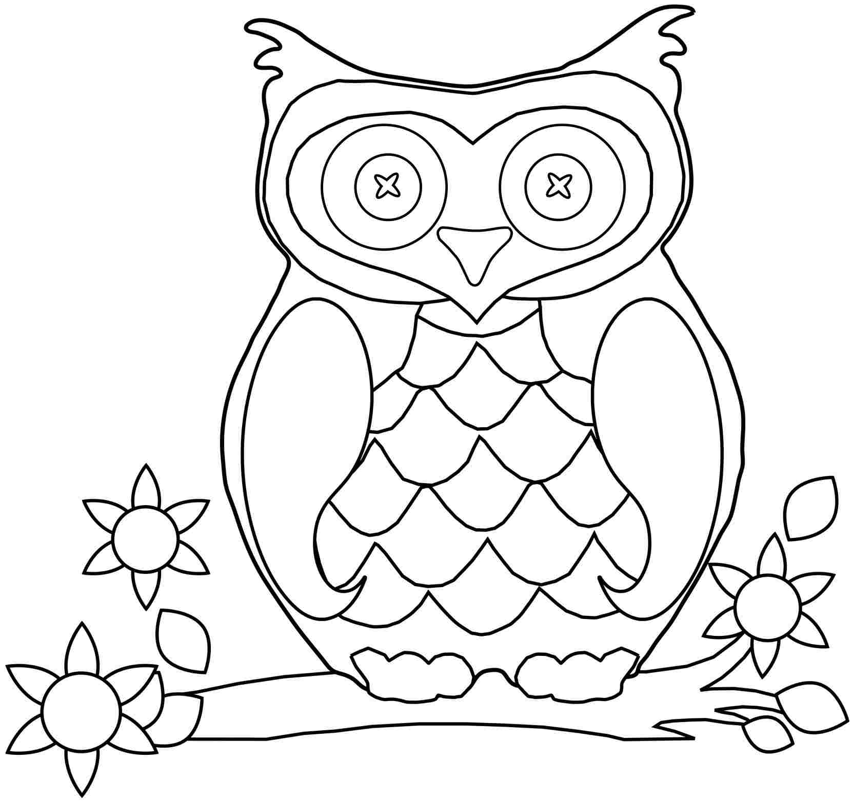 1663x1562 Cute Owl Coloring Pages To Print 2167636