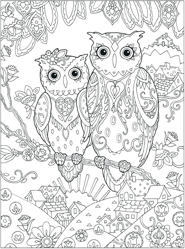650x872 Nice Coloring Pages Of Owls For Adults Printable In Tiny Coloring