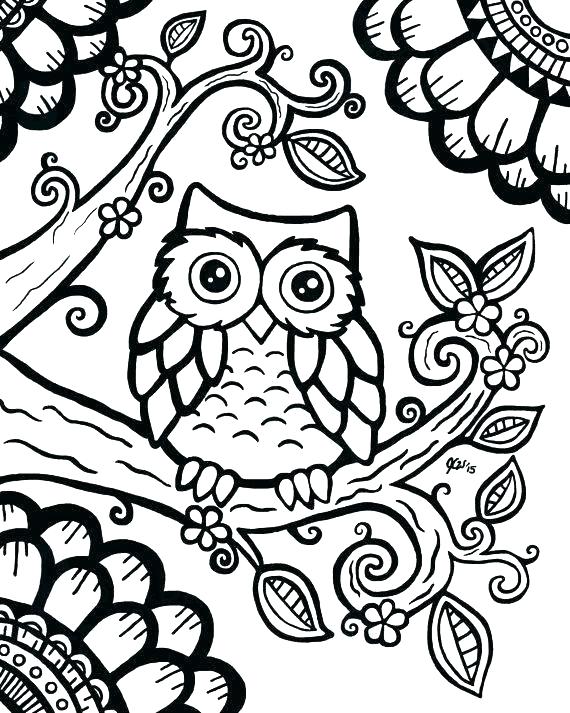 570x713 Owl Coloring Images Baby Owl Coloring Pages For Adults Best Ideas