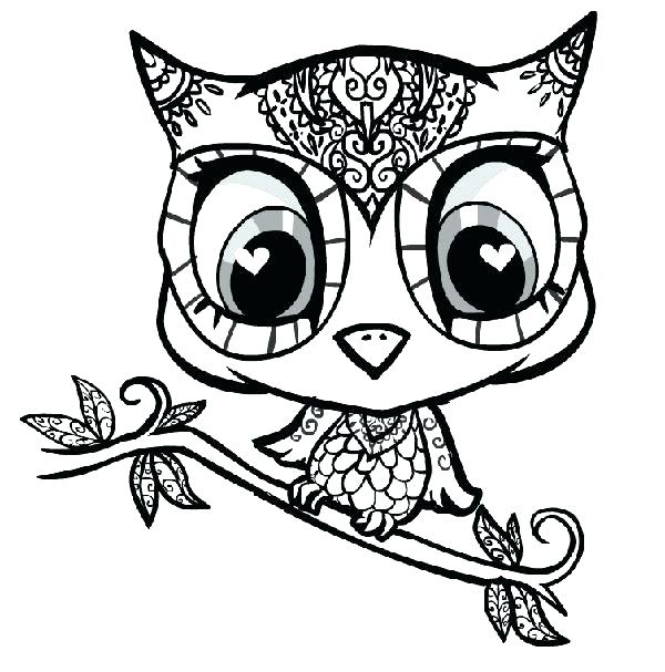 600x607 Printable Owl Coloring Pages Adults Color Pages Free Printable
