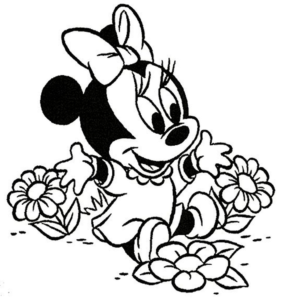 Printable Minnie Mouse Coloring Pages 965x1025 Printable Minnie Mouse Coloring Pages