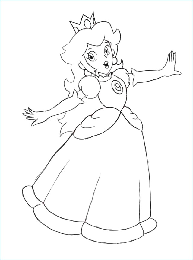 640x861 Baby Mario Coloring Pages