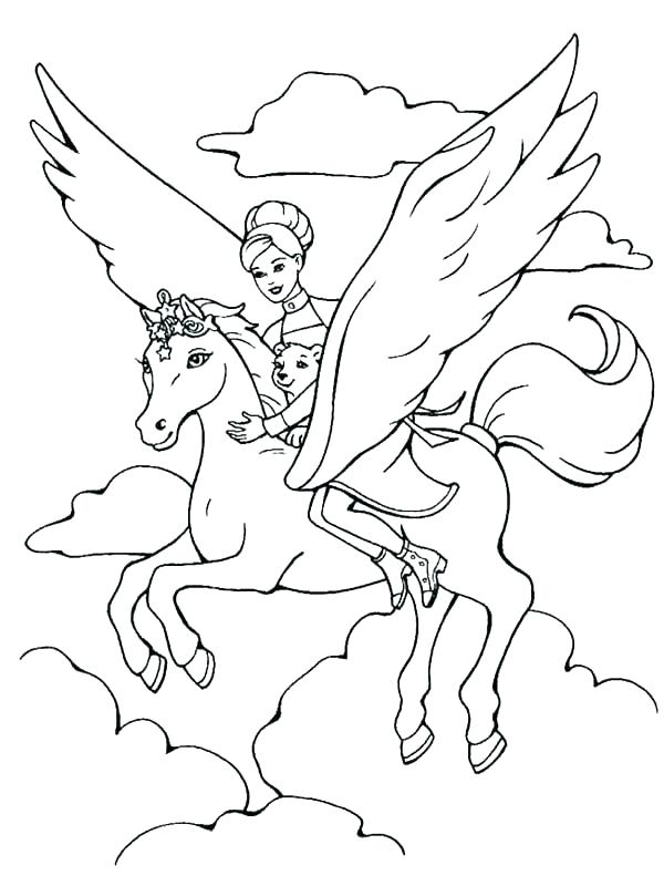 600x800 Pegasus Coloring Page