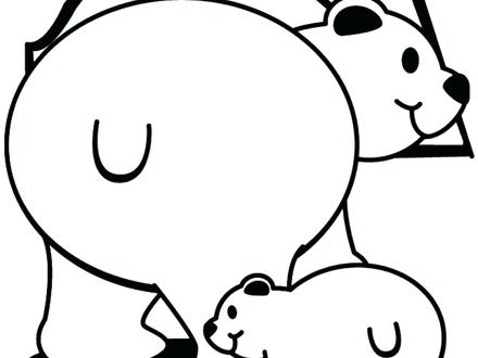 440x330 Baby Polar Bear Coloring Pages