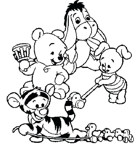 582x627 Winnie The Pooh Para Colorear Baby The Pooh Coloring Pages Dibujos