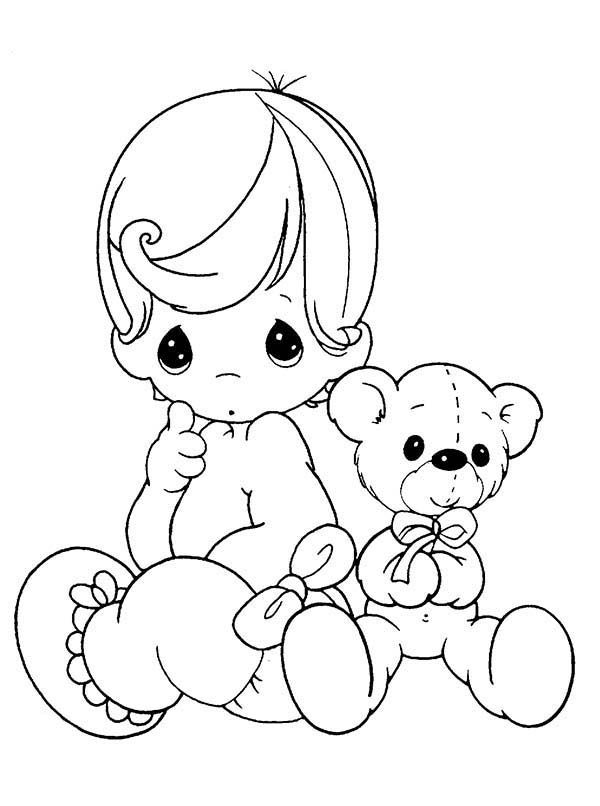 600x806 Precious Moments Coloring Pages Doctor Baby Precious Moments