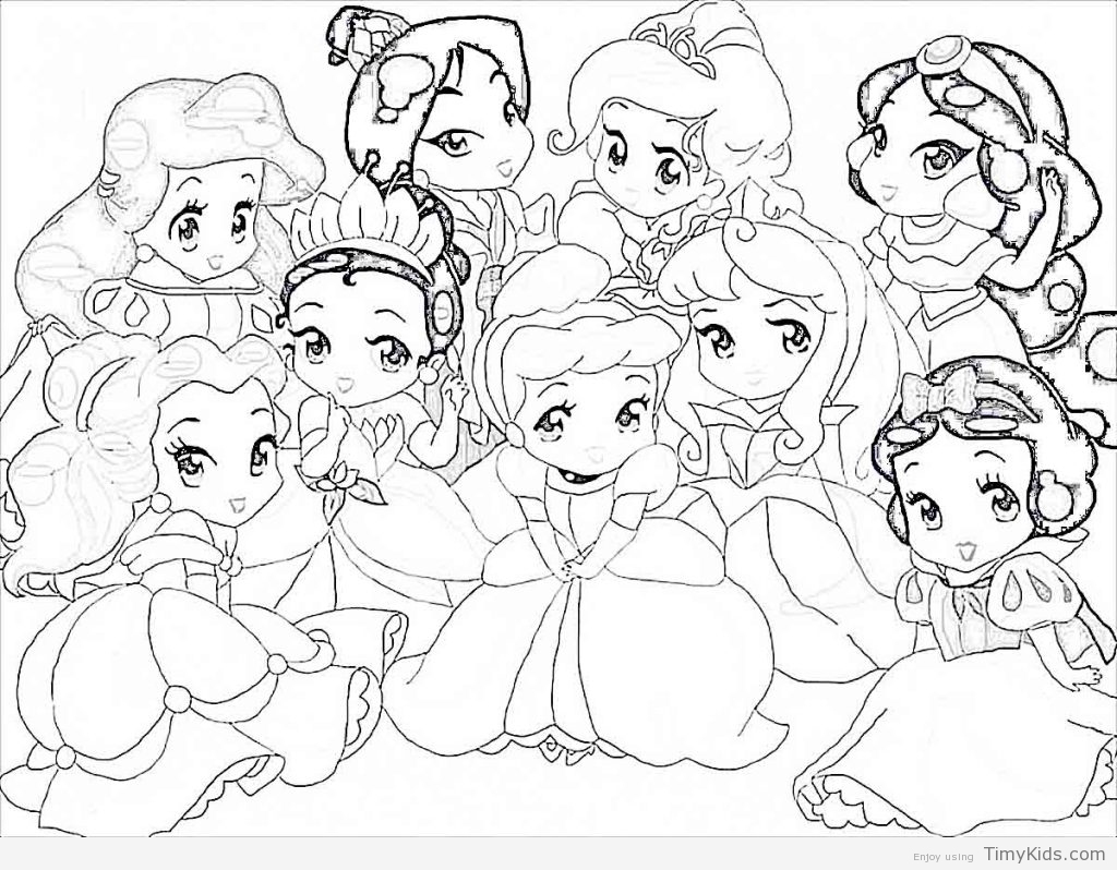 Disney Baby Princess Coloring Pages Timykids 1024x798 Disney Baby Princess Coloring Pages Timykids