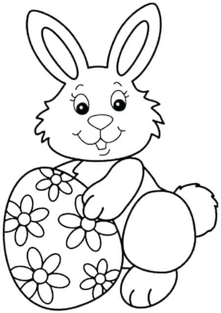 450x635 Coloring Pages Baby Bunny