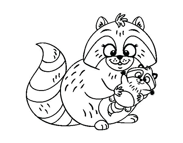 Raccoon Coloring Pages Mother Raccoon Coloring Page Baby Raccoon 600x470 Raccoon Coloring Pages Mother Raccoon Coloring Page Baby Raccoon