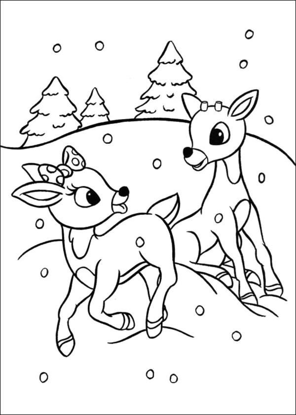 Lovely Baby Reindeer Coloring Pages Coloring Ws 600x840 Lovely Baby Reindeer Coloring Pages Coloring Ws
