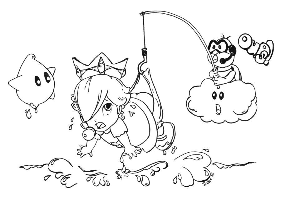 Baby Rosalina Coloring Pages 900x653 Baby Rosalina Coloring Pages