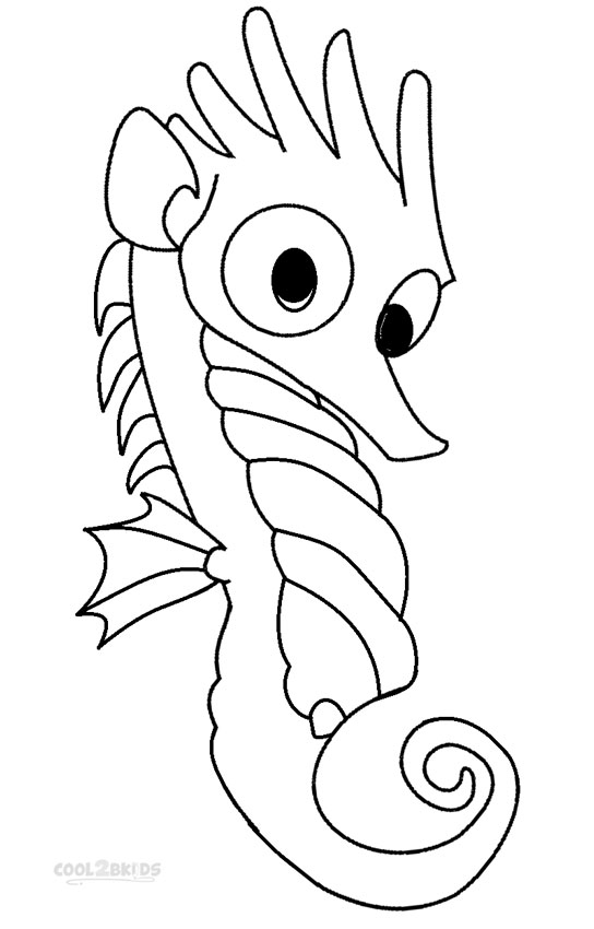 Baby Seahorse Coloring Pages Color Bros 544x850 Baby Seahorse Coloring Pages Color Bros