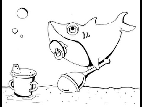 Draw And Color Baby Shark Page For Kids How To Draw Baby Shark 480x360 Draw And Color Baby Shark Page For Kids How To Draw Baby Shark