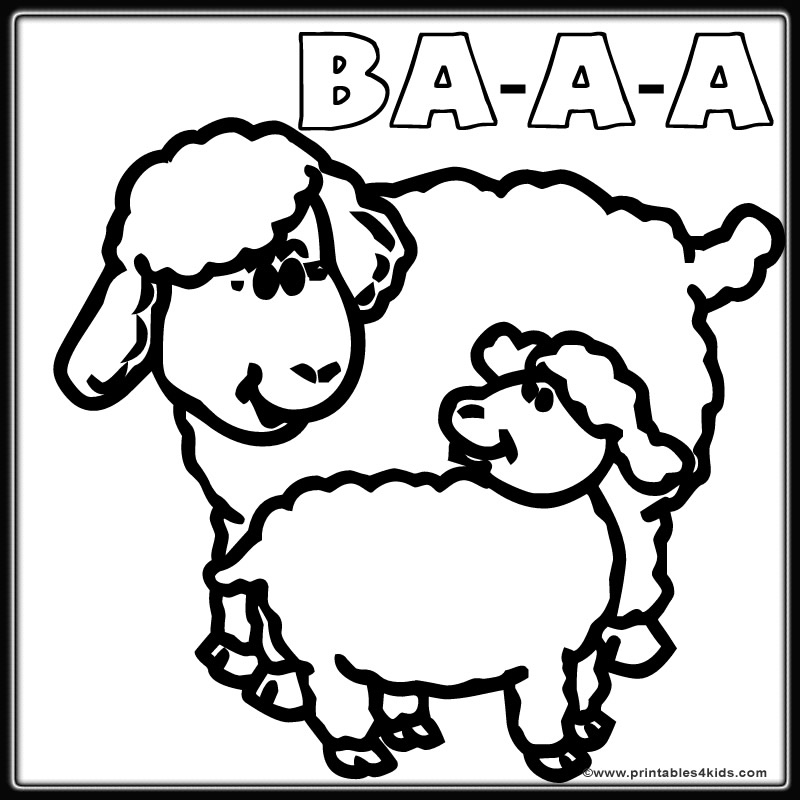 800x800 Mother And Baby Sheep Coloring Page Printables For Kids Free