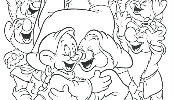 567x329 Snow White Coloring Pages Pdf And The Seven Dwarfs Free Animations