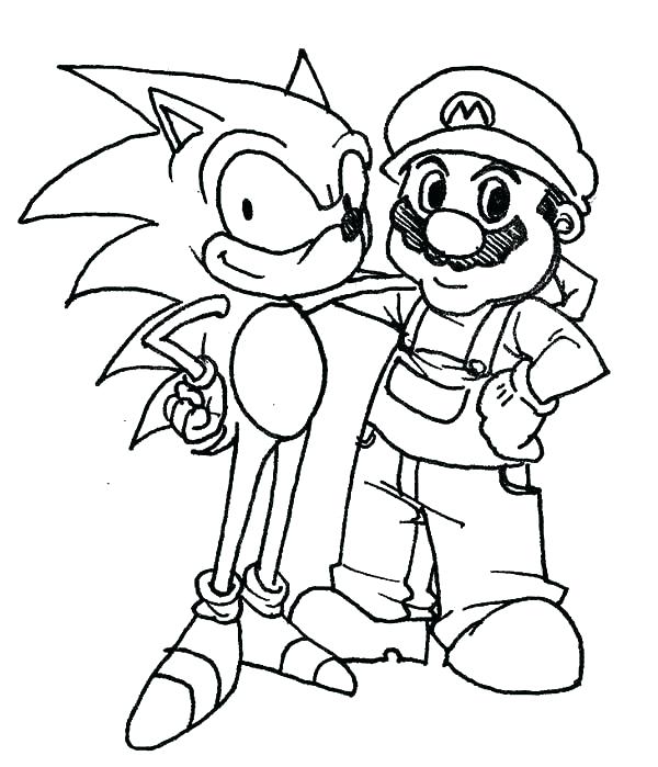 Mario And Sonic Coloring Sheets 600x699 Mario And Sonic Coloring Sheets