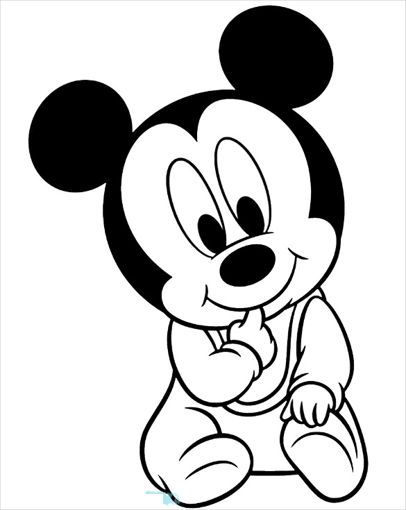 585x735 Mickey Mouse Coloring Page
