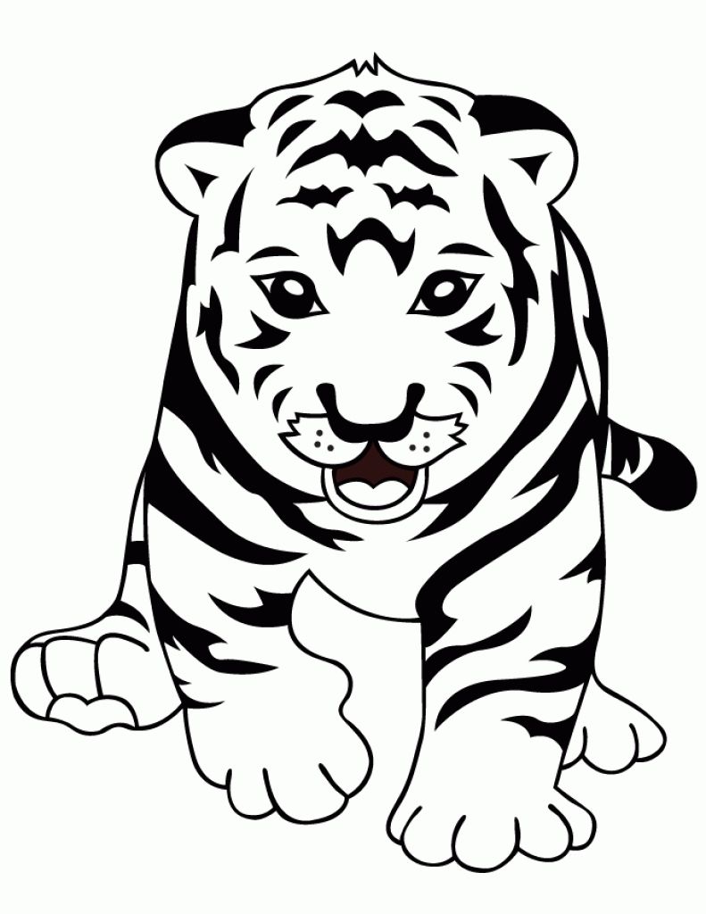 791x1024 Curious Baby Tiger Coloring Page Cute Coloring Pages
