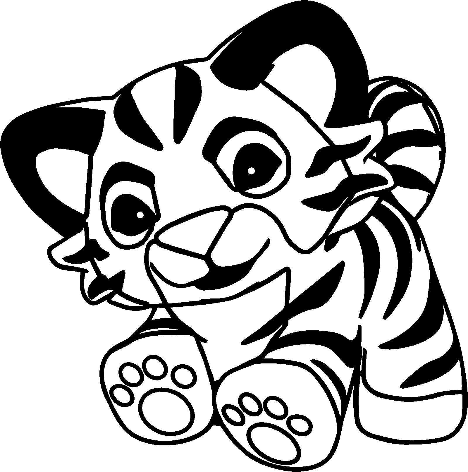 1600x1613 Fresh Tiger Coloring Page Design Printable Sheet Stunning Baby