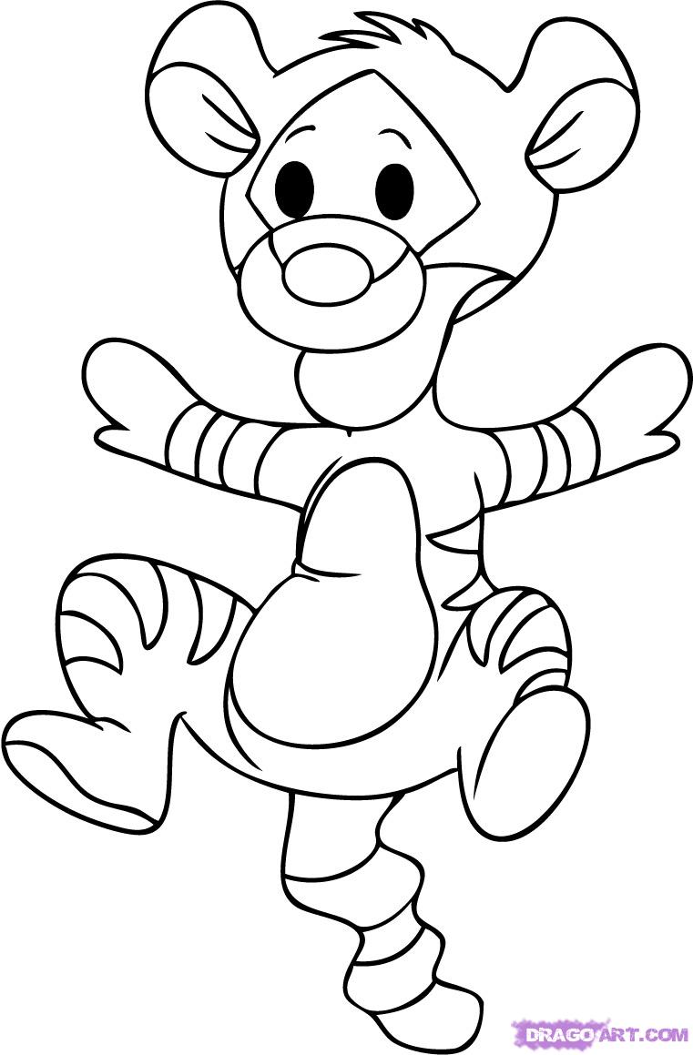 How To Draw Baby Tigger Step 6 Mickey,tweety Amp Others 761x1159 How To Draw Baby Tigger Step 6 Mickey,tweety Amp Others