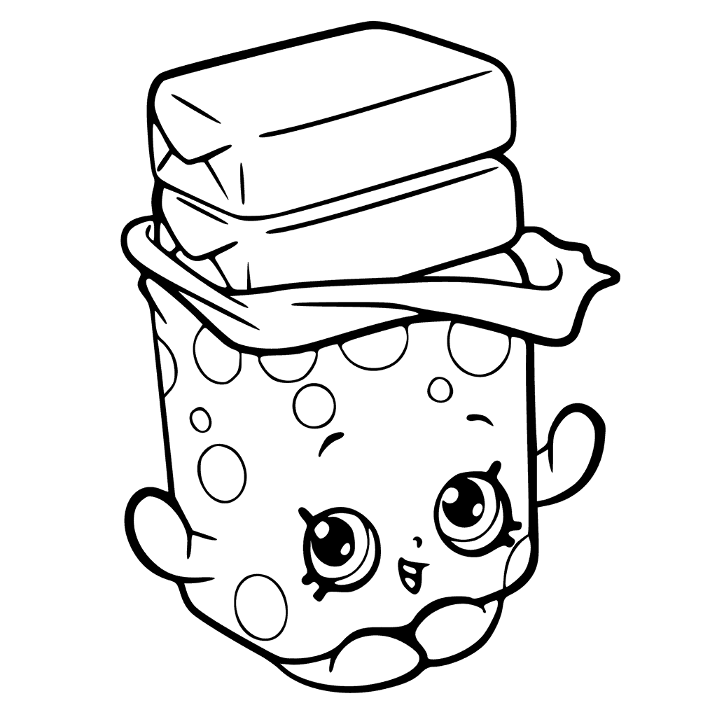 Bobby Bubble Gum Shopkins Coloring Page 1024x1024 Bobby Bubble Gum Shopkins Coloring Page