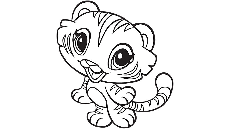 Cute Tiger Coloring Pages 960x540 Cute Tiger Coloring Pages